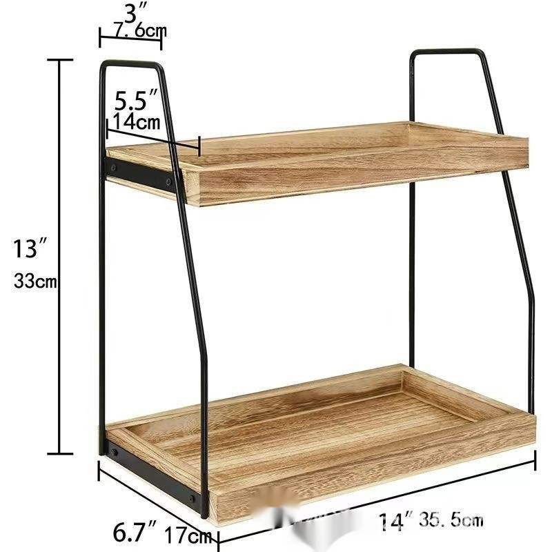 Wooden Kitchen Seasoning Rack Storage Rack