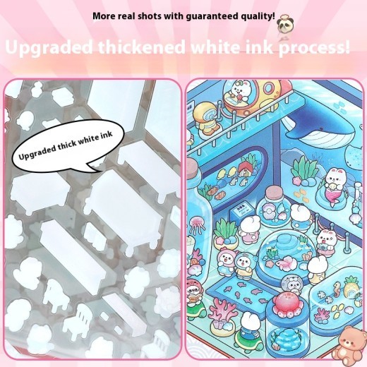 Sticker 3D Stacked Miniature Scene Book