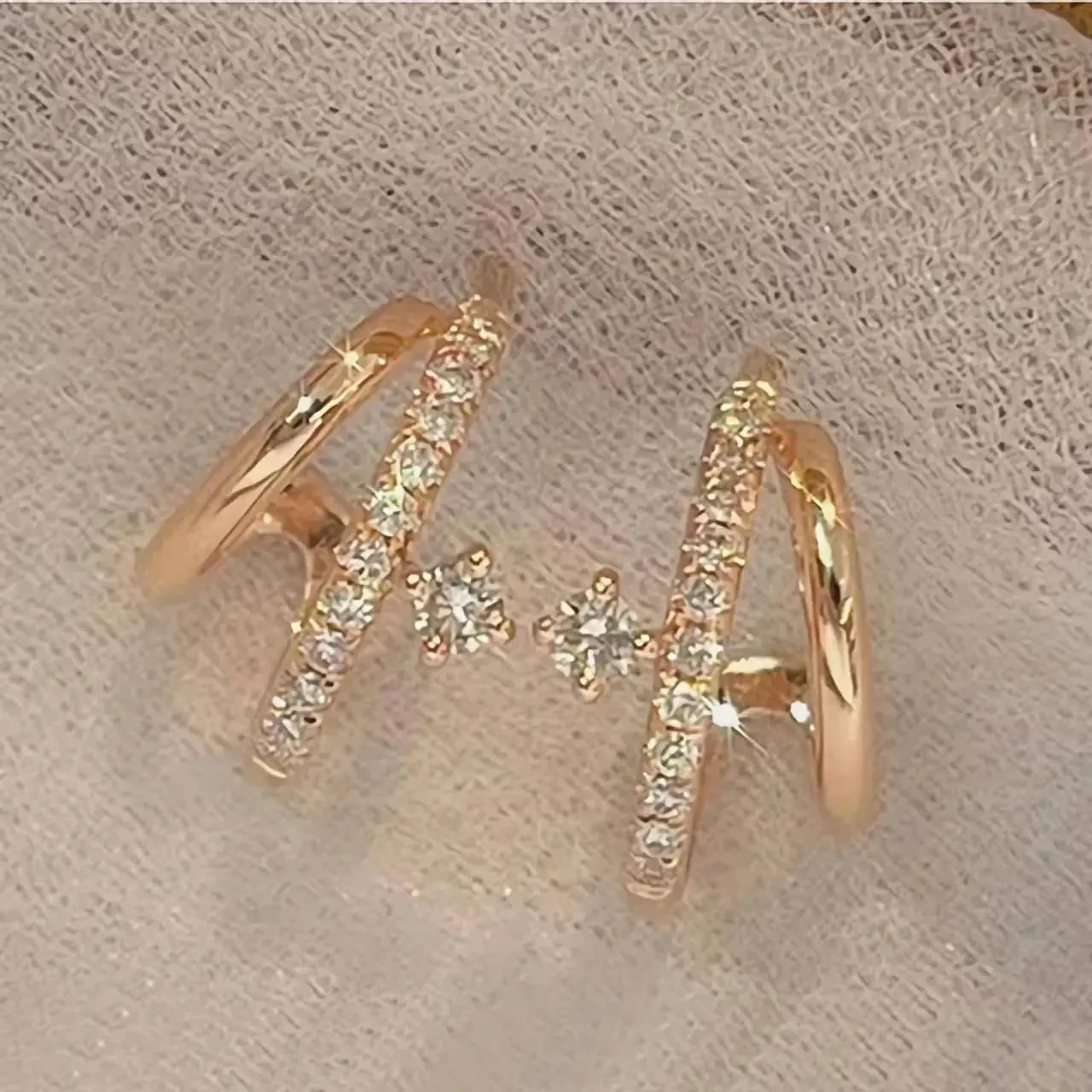 Brass Gold Plating Inlaid Zircon Fashion Earrings