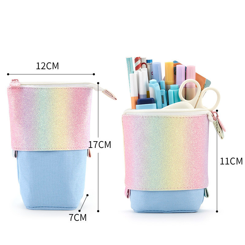 Creative Rainbow Large Capacity Retractable Pencil Case