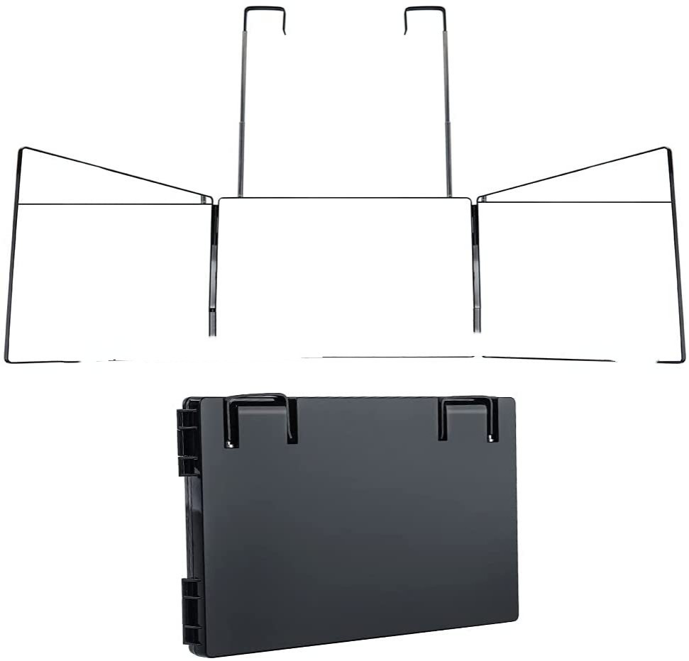 Retractable Hanging Three-sided Folding Mirror Makeup