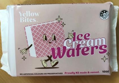Wafers Ice Cream Pink Raspberry