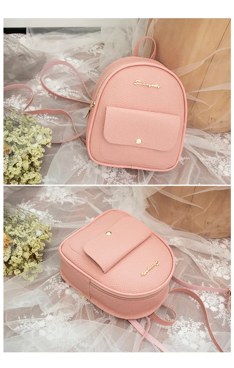Womens Fashion Small Backpack Letter Purse for Travel and School