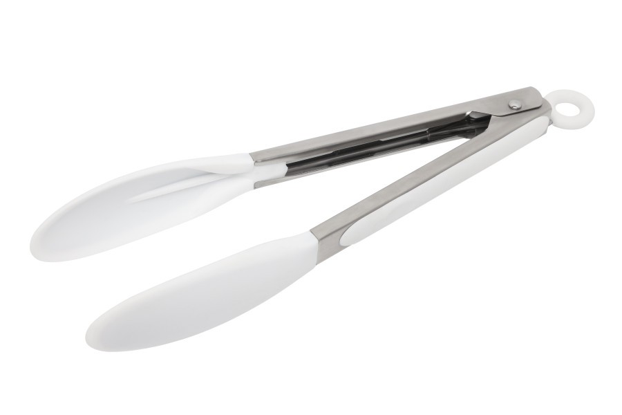 Silicone Tongs White 23cm - Wiltshire