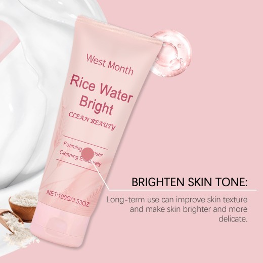 WEST MONTH Rice Facial Cleanser Nourishing Moisturizing Cleaning