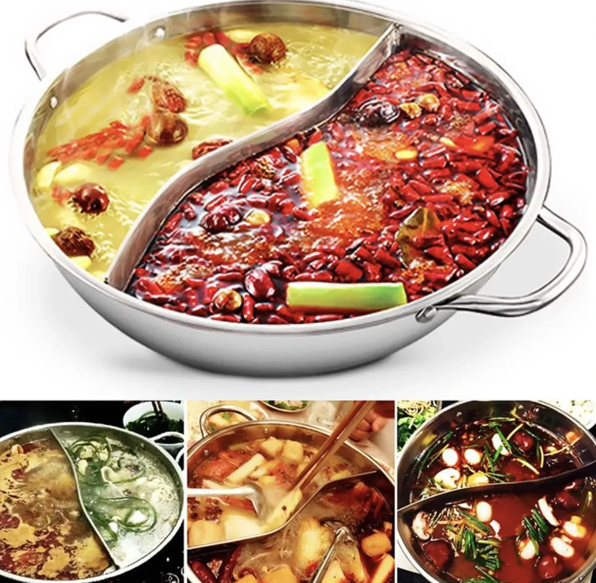 Stainless Steel Mandarin Duck Pot Household Small Hot Pot