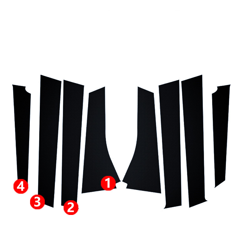 GK5 carbon fiber b-column sticker