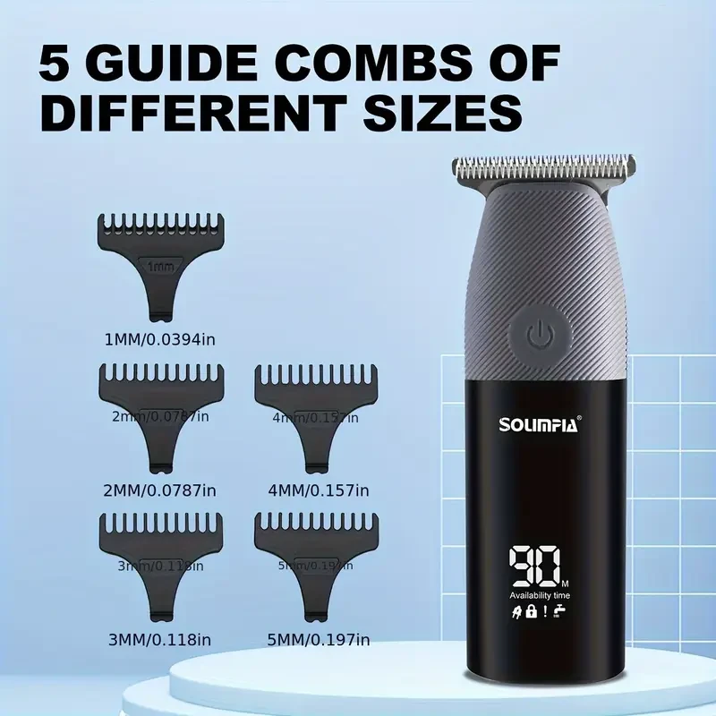 Portable Mini Electric Hair Clipper  LCD Digital Display