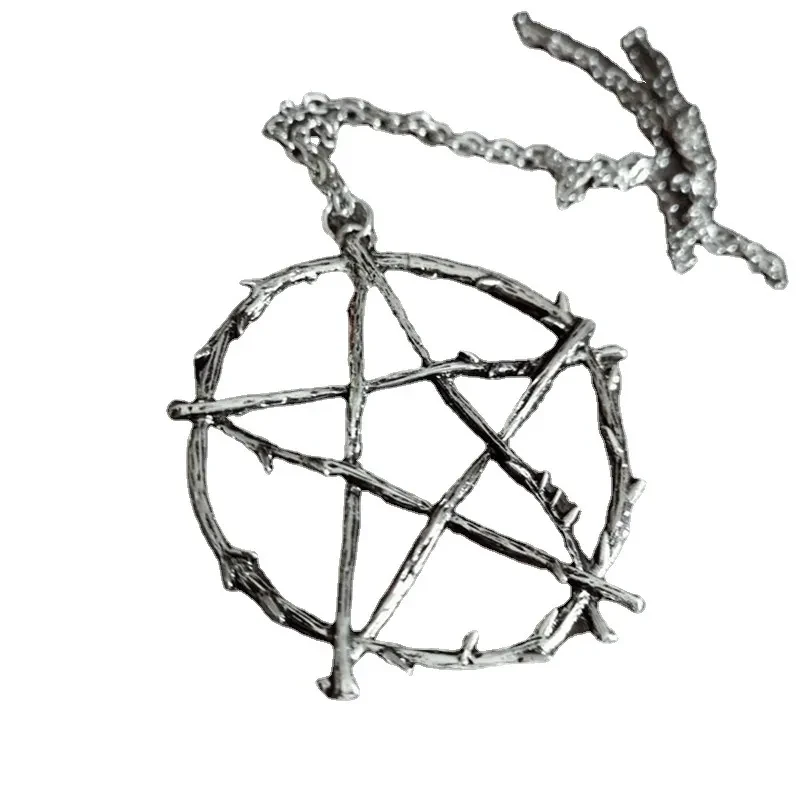 Retro Geometric Shape Pentagram Pendant