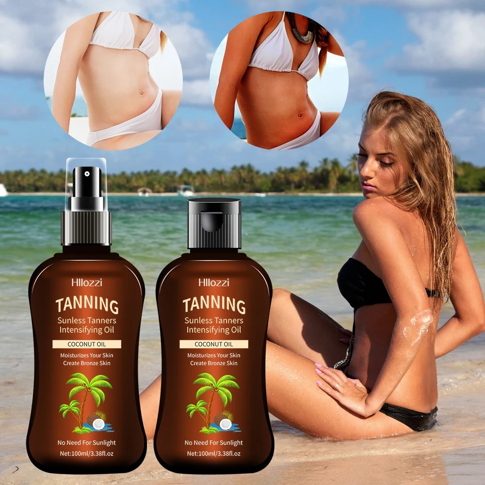 Coconut Tanning Oil Self-Tanning, Waterproof, and Long-Lasting Hydration