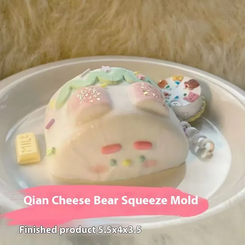 Cheese Bear Squeezing Toy Silicone Mold