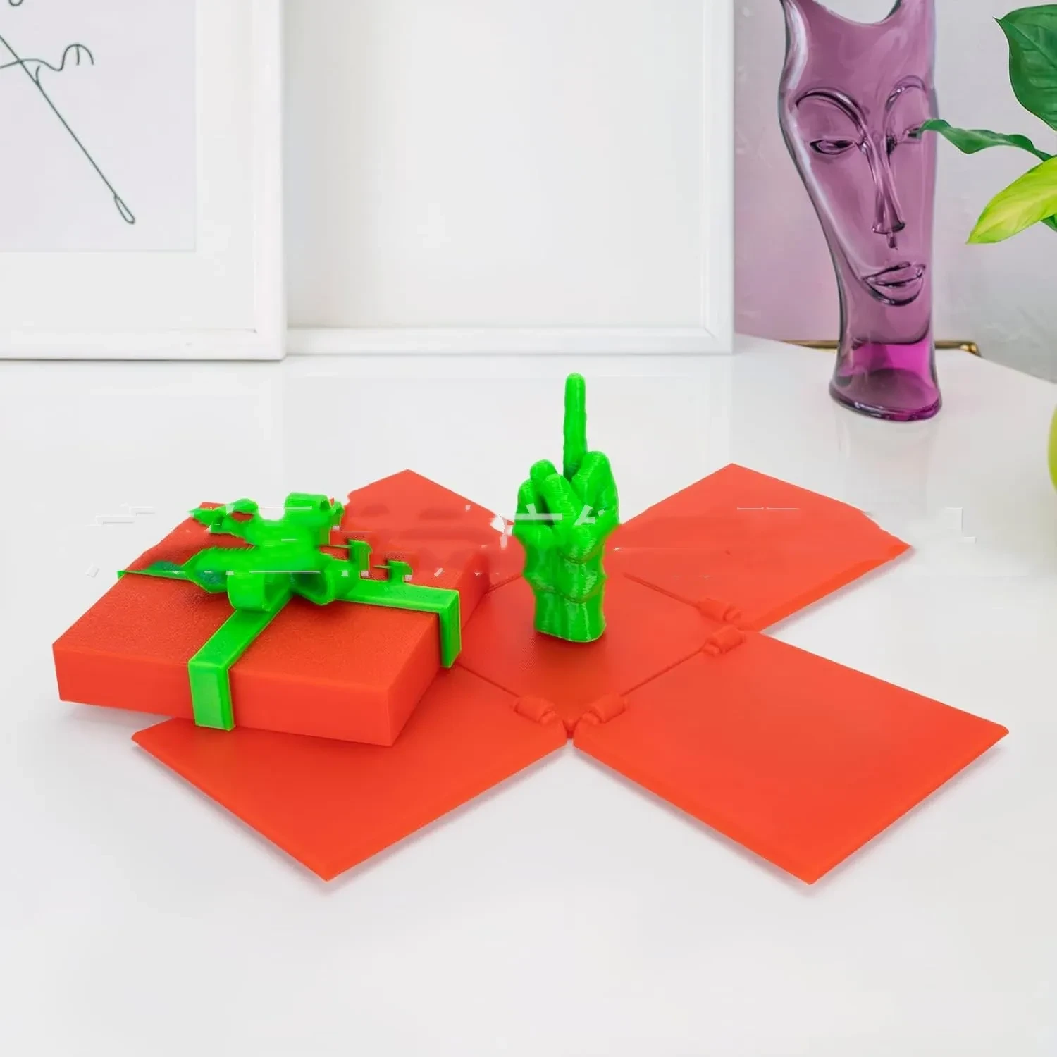 Middle Finger Bounce Gift Box Decoration