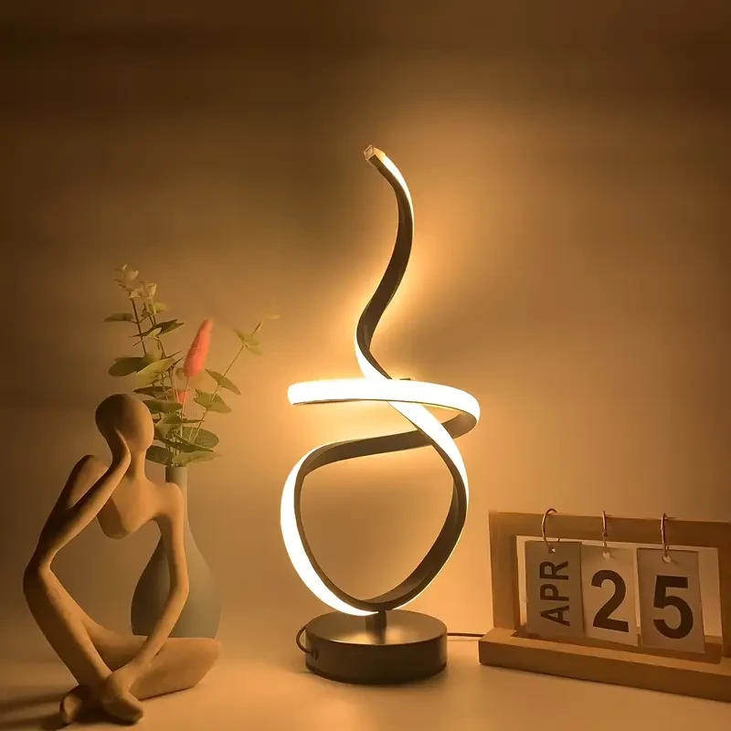 Modern LED Table Lamp | USB Powered | 3-Color Dimmable | Push Button Control | Adjustable Lighting | Metal Base & Shade | Compatible with Google Assistant