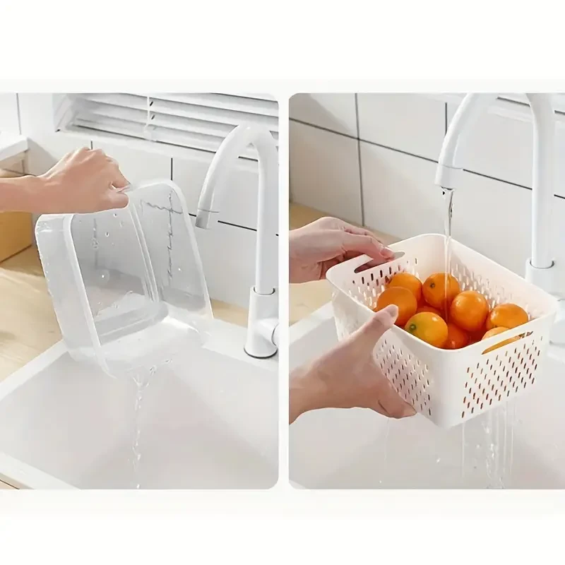Refrigerator Storage Box - Fridge Organizer for Fresh Vegetables & Fruits