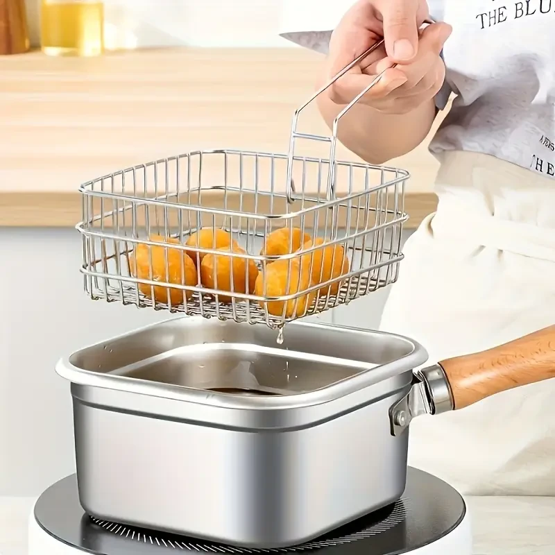 3pcs Stainless Steel Deep Fryer Set