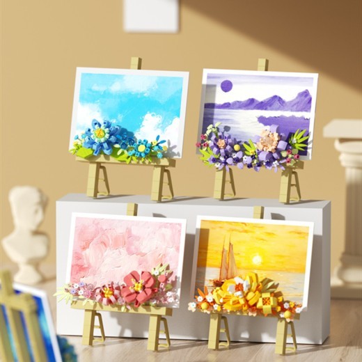 Preserved Flower Building Blocks Dream Flower Stand Photo Frame Decoration