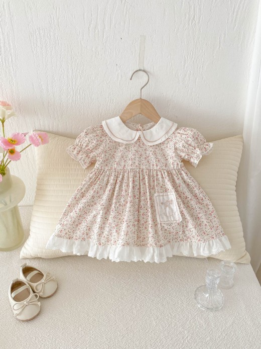 Floral Princess Baby Dress For One Year Old