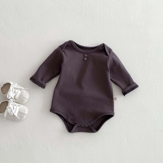 Newborn Clothes Baby Spring And Autumn Solid Color Long Sleeve Butt Wrap Clothes