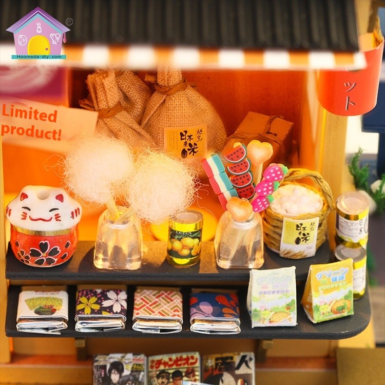 Grocery Store With Lights Home Model Assembly Toys