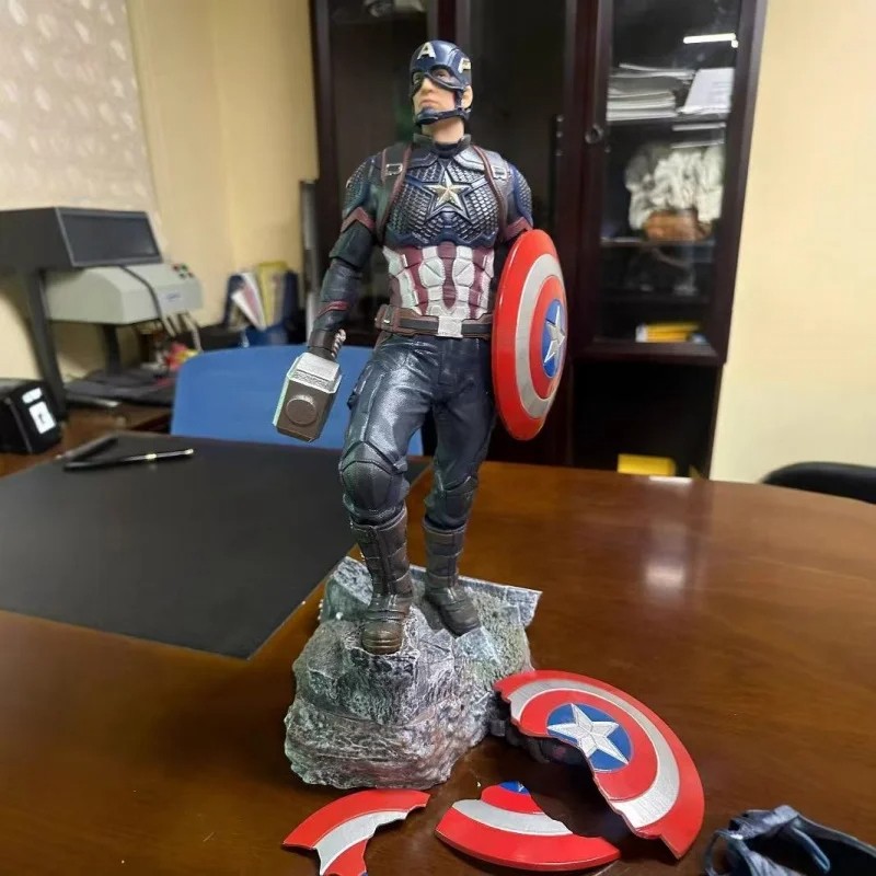 Avengers Endgame 43cm Big Captain America Steve Double-Headed Sculpture