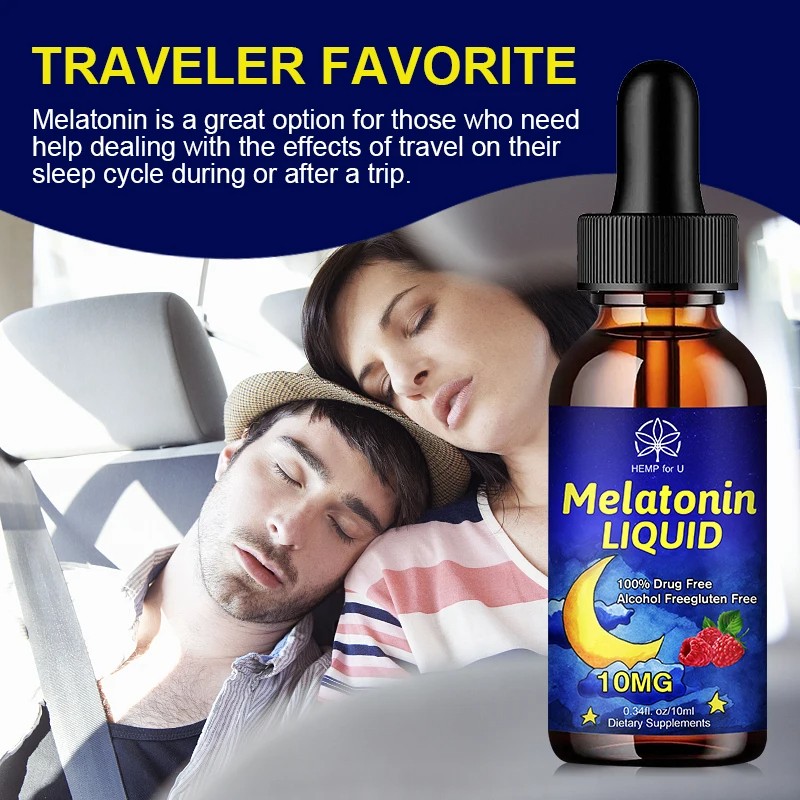Melatonin DropIns 10mg  Liquid Sleep Aid Support for Healthy Sleep