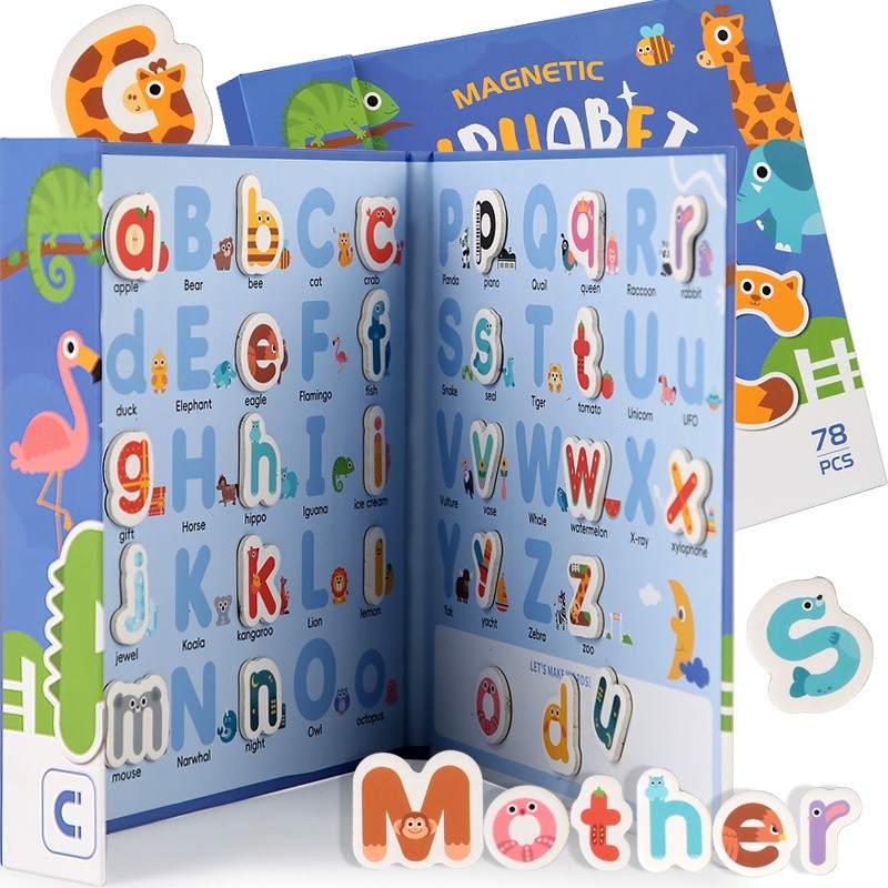 Children's Early Education Case English Letters Magnetic Card Educational Toys
