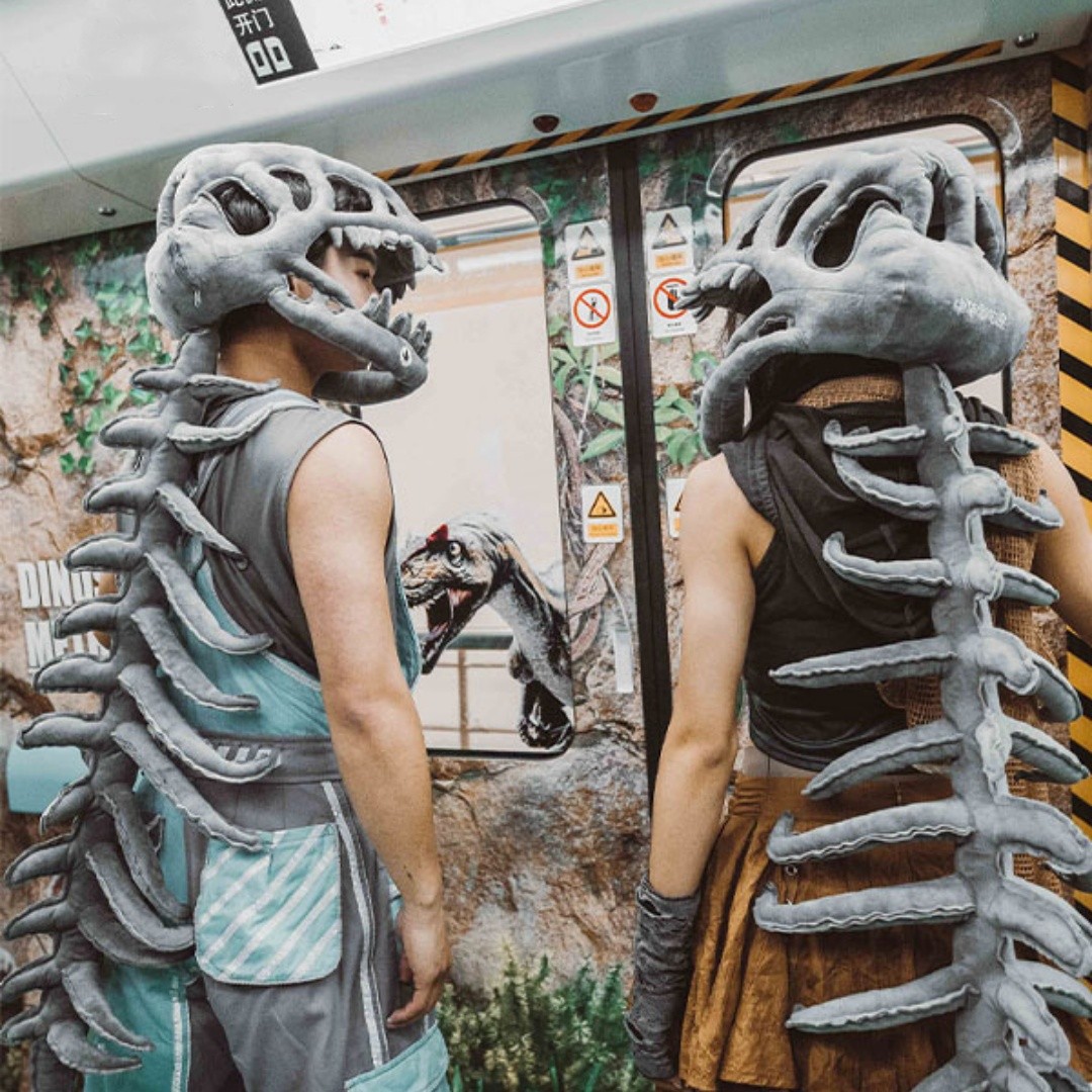 Chinese Dinosaur Garden Dinosaur Skeleton Dress Up Costume Props
