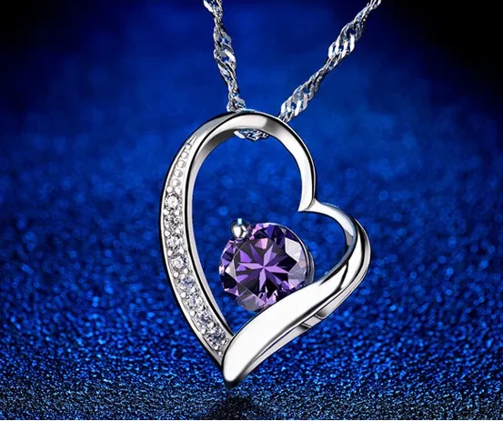 Zircon Love Pendant Women's Clavicle Chain