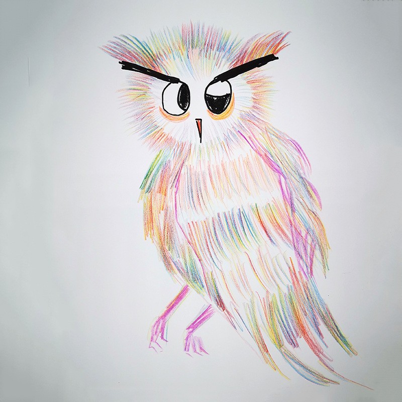 Magic rainbow one stroke multicolor pencil lead