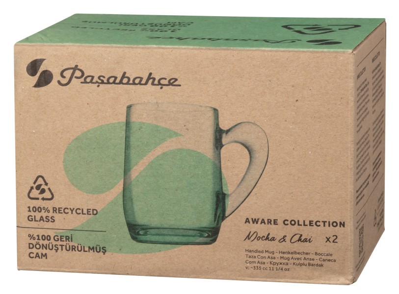 Aware MocKa & Chai Mug 335ml - Set 2 - Pasabahce