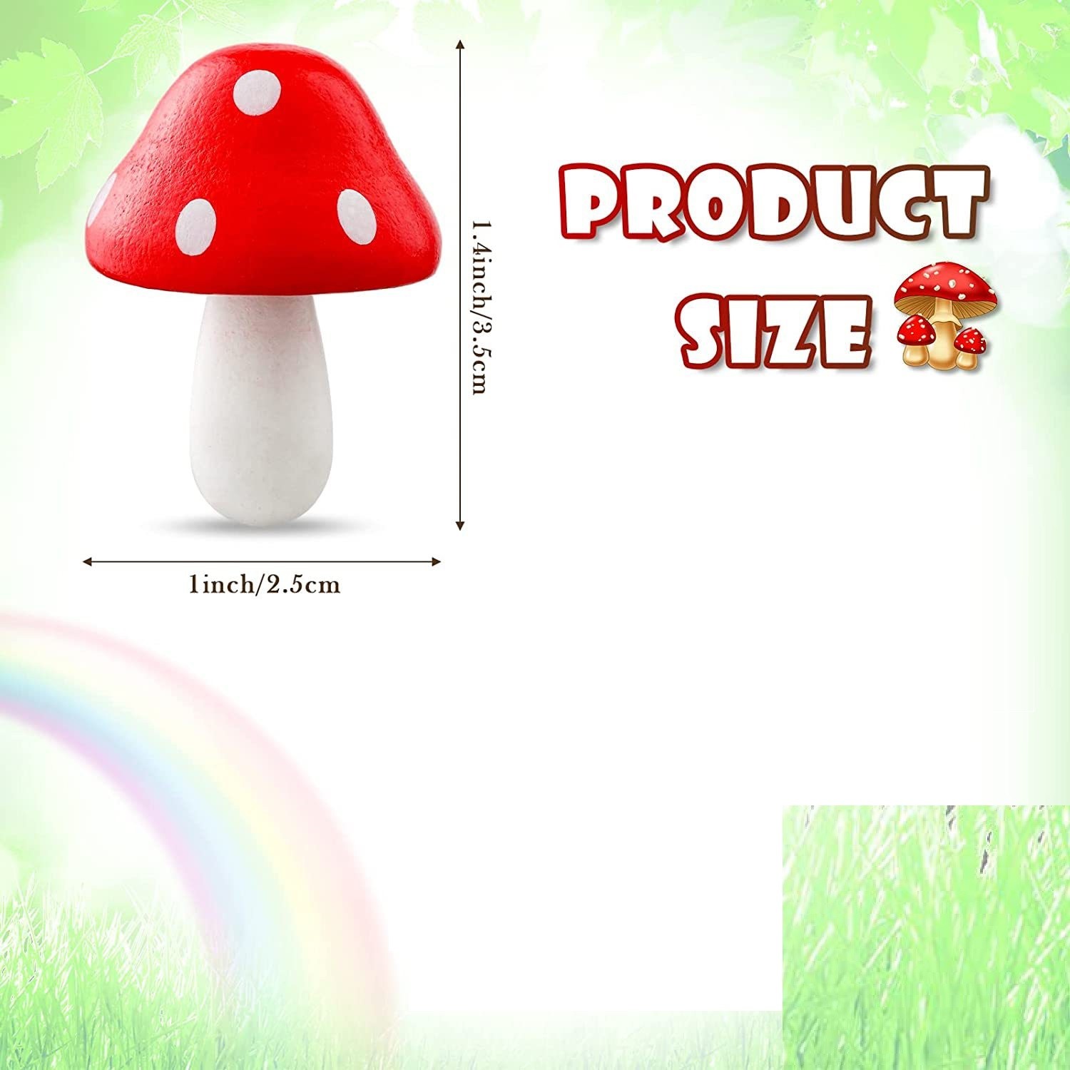 Resin Hedgehog And Wood Mushroom Garden Accessories Micro Landscape