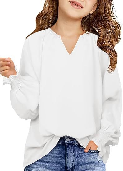 New Loose-fitting Solid Color Long Sleeves Children's Clothing Shirt