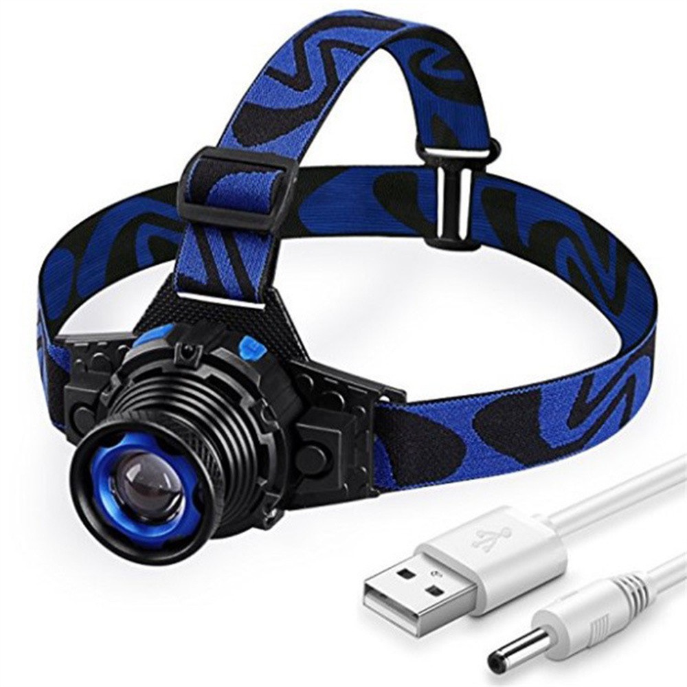 Built-in Polymer Rechargeable LED Headlamp Portable Head-mounted Focusing Outdoor Cycling Camping Major Headlamp