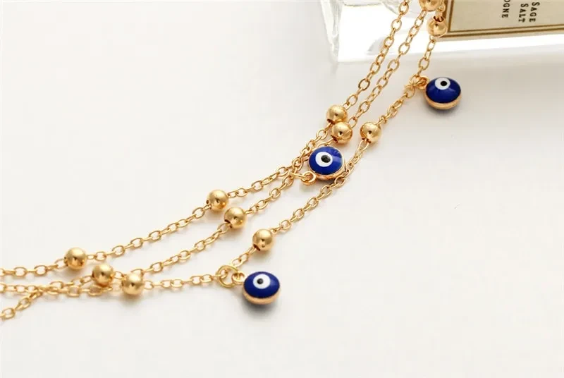 Eye Pendant Footwear Fashion Jewelry Bead Chain Anklet