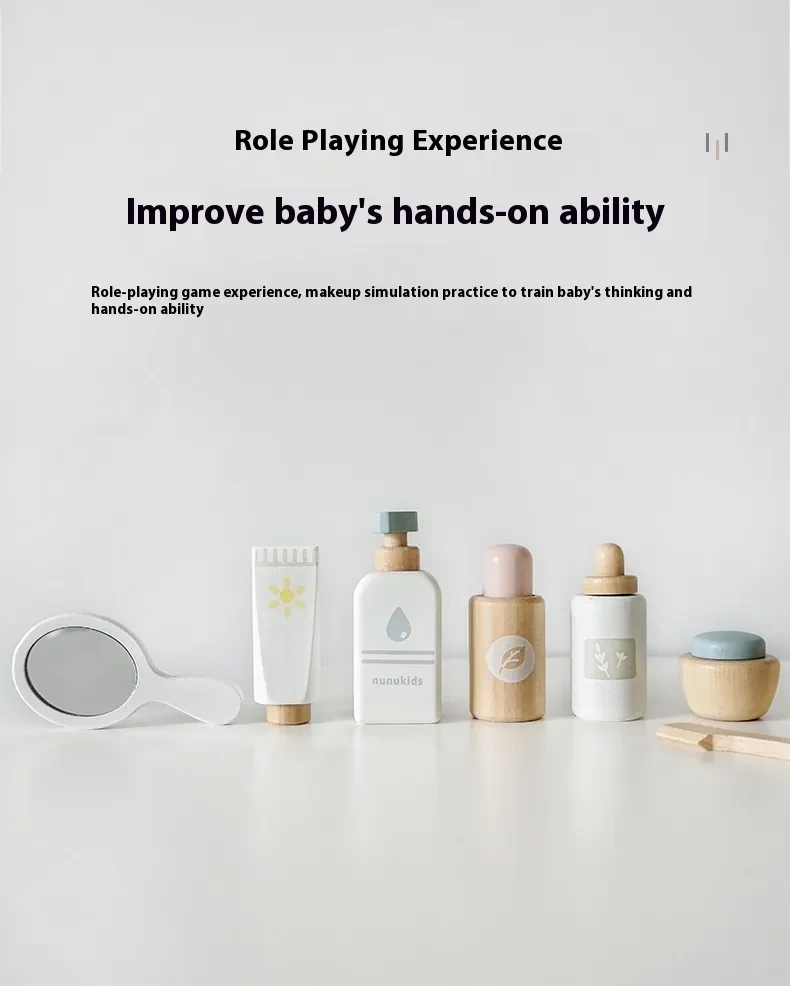 Wooden Children's Toy Girls' Makeup Mask