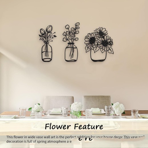 Silhouette Vase Combination Wall Decoration