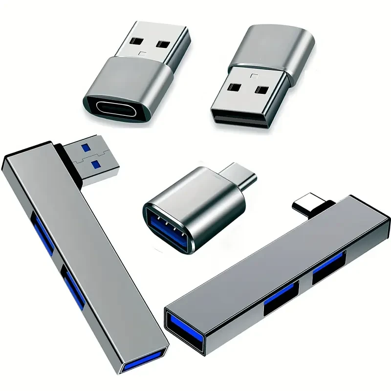 5Pack USB C Hub Set | USB 3.0 to Type-C OTG Adapter