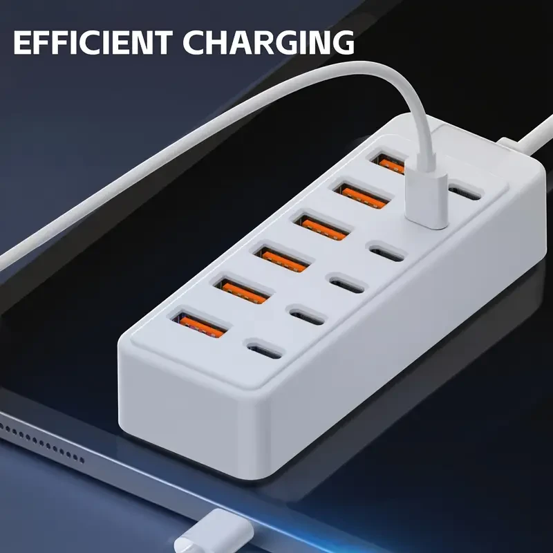12-Port USB 3.0 & Type-C Fast Charging Power Strip