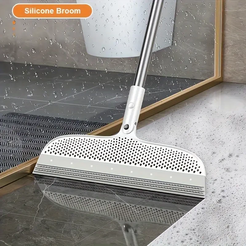 Multifunctional Floor Scraping Broom and Water Squeegee