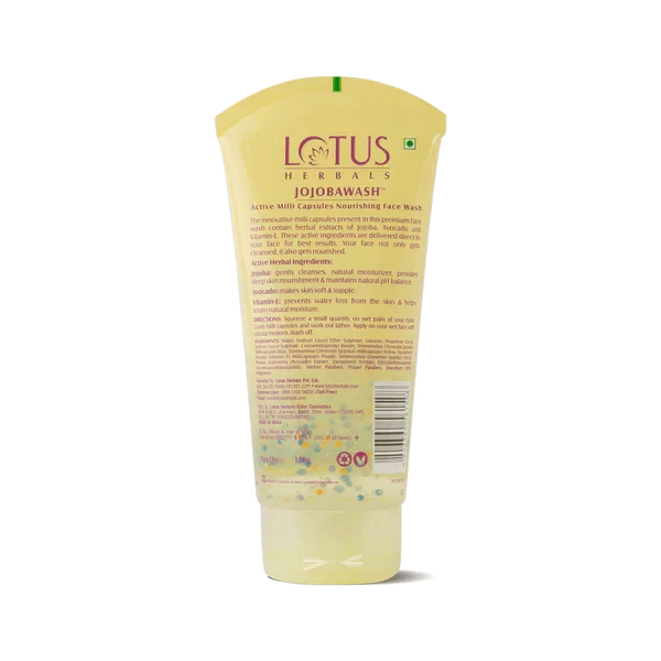 Lotus Herbals JOJOBAWASH Active Milli Capsules Face Wash 80gm
