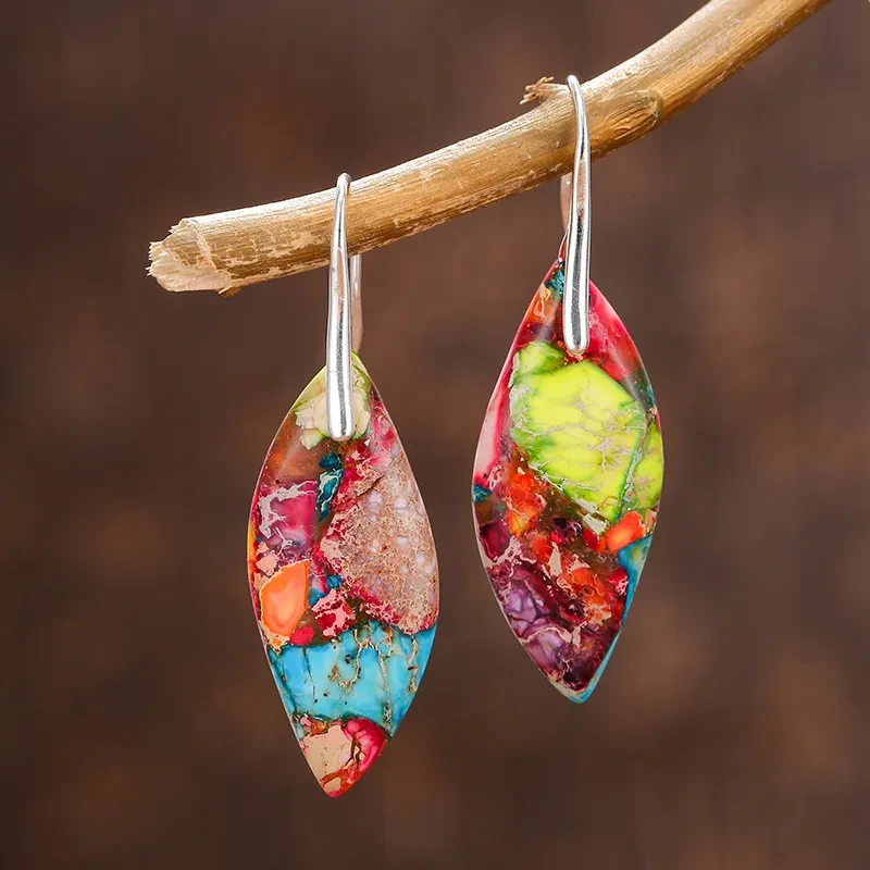 Multi Colored Stone Earrings
