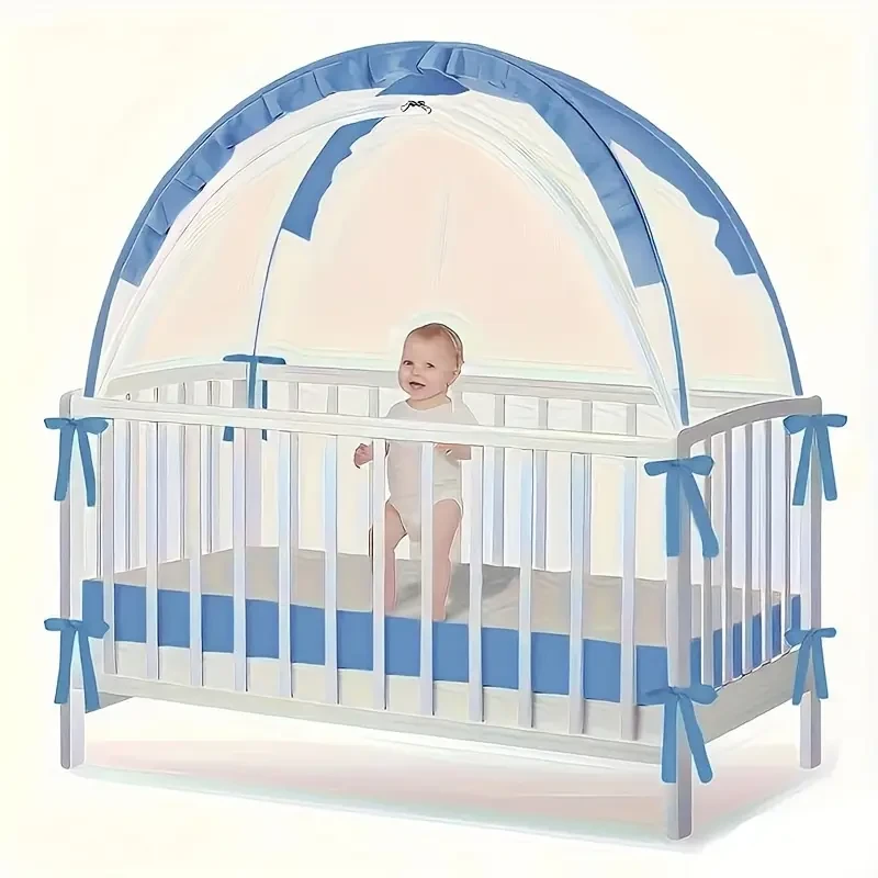 Pink Crib Tent with Breathable Mesh & Durable Frame