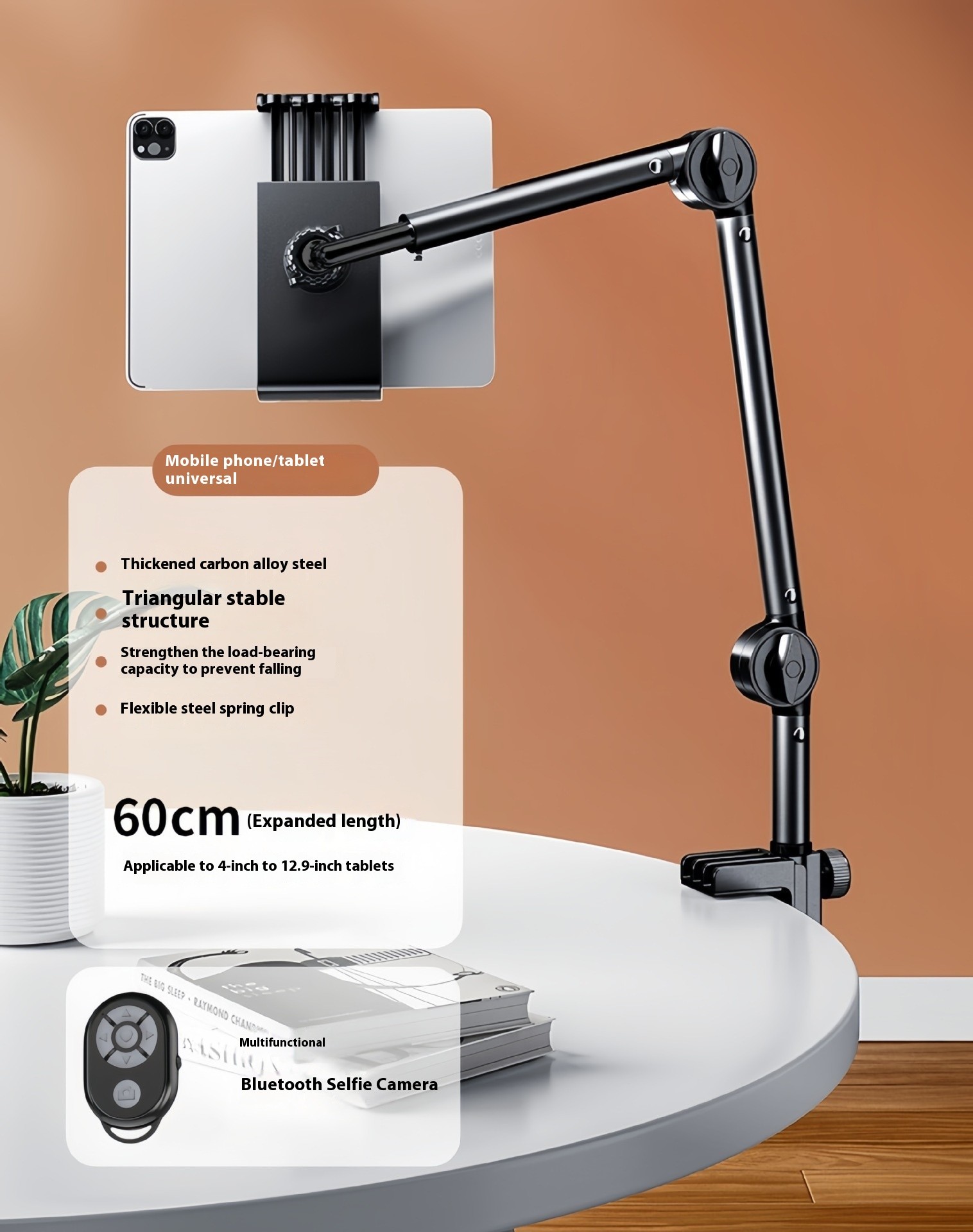 Mobile Phone Metal Plate Desktop Bracket Convenient Live Streaming Shooting