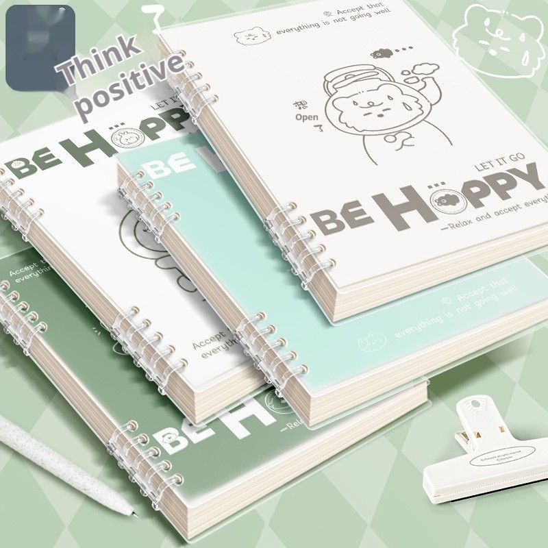 Loose Spiral Notebook Detachable Coil High School Student A4 Good-looking Notes Simple And Fresh