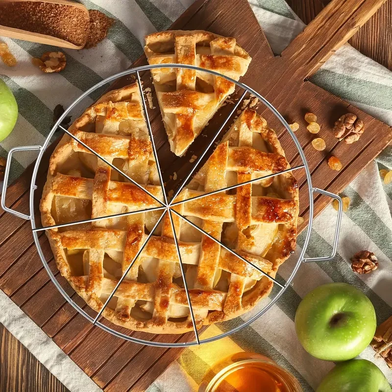 8-Slice Stainless Steel Cake and Pie Slicer Perfect for Precise Portioning of Cakes, Pies, and Pastries