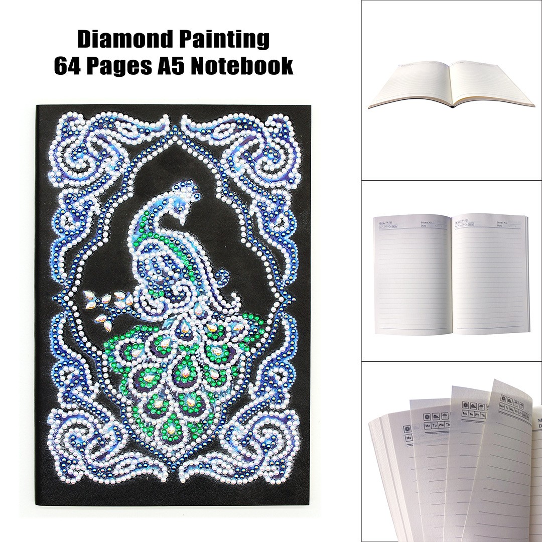 Peacock Beauty Journal Note Book Diamond Painting