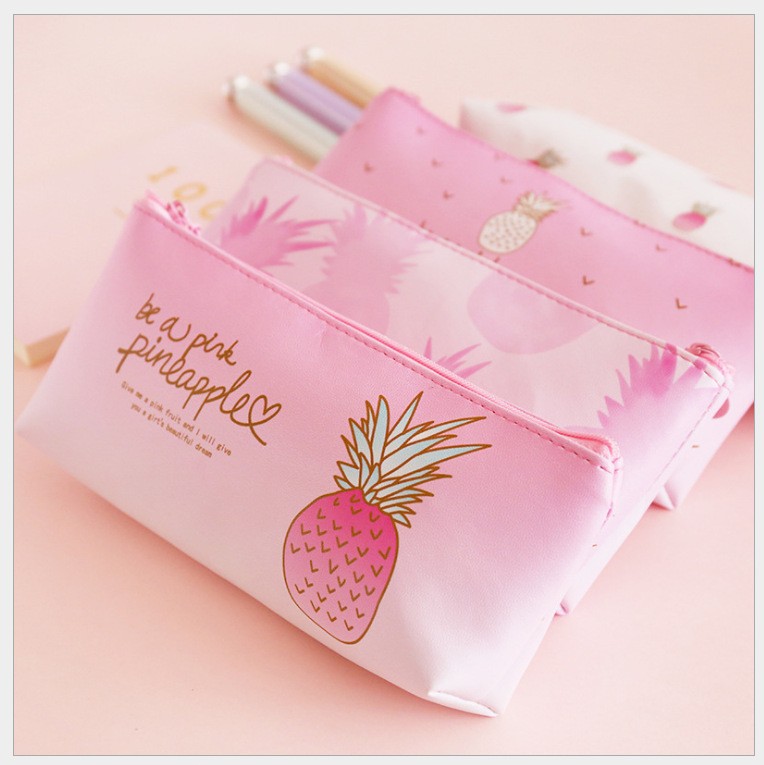 Compatible With , Pineapple Pencil Bag
