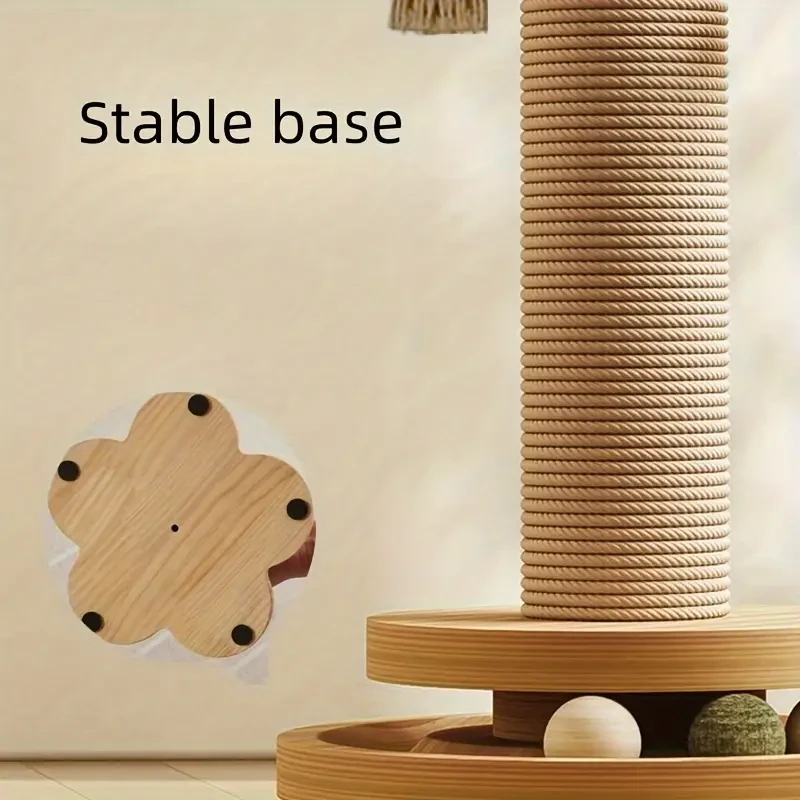 Solid Wood Standing Cat Scratcher