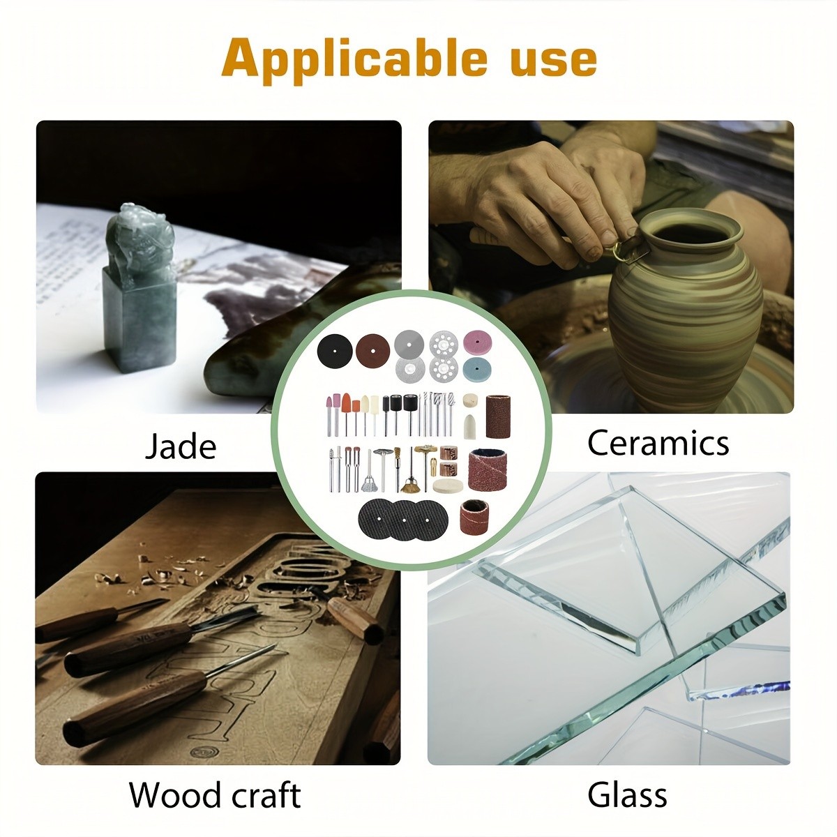 217Pcs Rotary Tool Accessories Kit  Comprehensive Set with Grinding Heads, Wool Wheels, Cutting Discs, and More for Versatile Cutting, Grinding, Carving, and Polishing