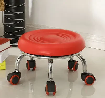 Low Stool with Wheels
